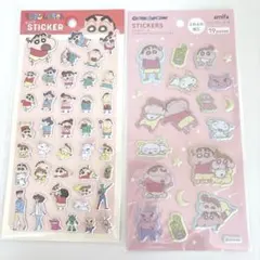 クレヨンしんちゃん ましゅまろシール　ふわふわシール　２枚セット　セリア