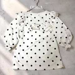 OHGA キャンディ ドット フリルブラウス OHGA キャンディドットフリルブラウス - メルカリ