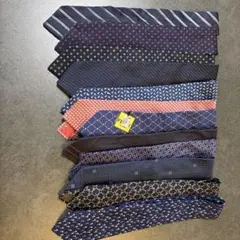 ブランドネクタイ まとめ売り12本 ルイヴィトン・ブルガリ・フェンディダンヒル他