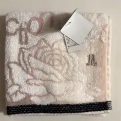 【美品】Lanvin バラ模様 タオルハンカチ