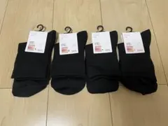 ◼️新品◼️UNIQLO ヒートテックソックスクルーリラックス ブラック 4足セット