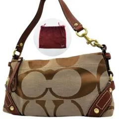 美品 コーチ ショルダーバッグ ワンショルダー キャンバス ブラウン 10730