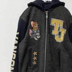 希少 XXL バンソン トムとジェリー 刺繍 ボンディング パーカー アメカジ