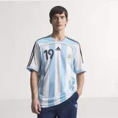  完売アルゼンチン代表 復刻版メッシ 19番 ユニフォーム 未開封新品】アルゼンチン代表 メッシ ユニフォーム 19番 Lサイズ