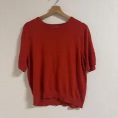 H&M 赤半袖ニット