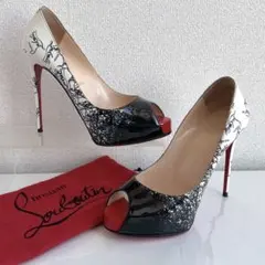 ルブタン　厚底　オープントゥ　ハイヒール　サンダル　パンプス　グラデーション