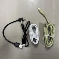 USB充電ケーブル タイプC4本セット 黒 白 黄