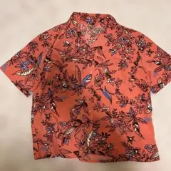 w closet フラワープリント 半袖シャツ