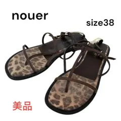 nouer ヤマダヤ　ヒョウ柄 トングサンダル サイズ38のサムネイル