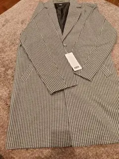 未使用 チェスターコート ブラック・ホワイト