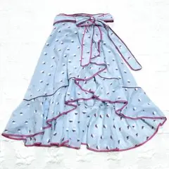 希少❤︎マークジェイコブス シルク混 ラップスカート 刺繍 アシンメトリー 00のサムネイル