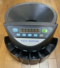中古コインカウンターT0128 自動 ポータブル 硬貨 計数機 電動 高速 黒
