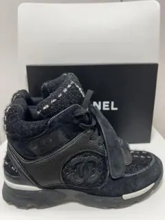 [正規品] CHANEL ツイードハイカットスニーカーのサムネイル