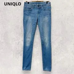 ユニクロ デニムパンツ ブルー S スキニー ストレッチ 定番 美脚 きれいめ