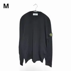 STONE ISLAND クルーネック　ライトニット　ブラック　Mのサムネイル
