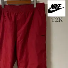 Y2K NIKE（ナイキ）ナイロンワイドパンツ/XL/レッドのサムネイル