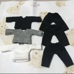 【限定SALE】オビツ11 服 ハンドメイド シャツ+ズボン(黒) 6点セット