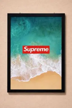 Supreme パロディー　アートポスター　A4 額縁入り