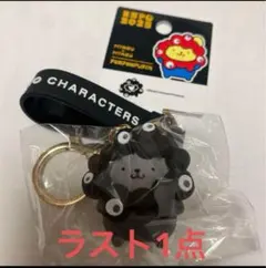 サンリオ黒ミャクミャクキーホルダー立体マスコット★ポムポムプリン★