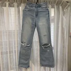 Bershka ダメージデニムパンツ EUR34