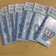 セリア　エンジェルブルー　6穴シール帳　7点セット　シール帳　シール