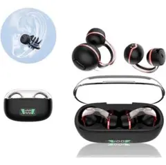 ワイヤレスイヤホン オープンイヤー イヤホン イヤーカフ型 超軽量 耳を塞がない