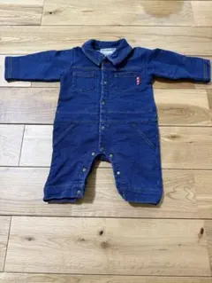 デニムロンパース ベビー服 70センチ
