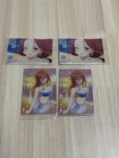 五等分の花嫁　中野三玖 ウエハースカード4枚セット 未開封　箔押しあり