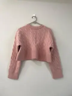 Mila Owen クロップドケーブルニット