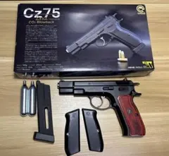 Carbon8 CO2 Cz75 木製グリップ＋co2ガス2本付き Carbon8] Cz75 2nd.バージョン BK_ABS CO2 ブローバック 木製
