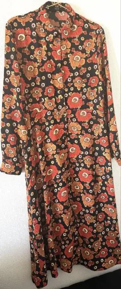 AZUL by moussy 花柄長袖ワンピース