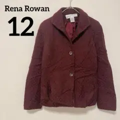 Rena Rowan 【12】バーガンディ テーラードジャケット ポケット付き
