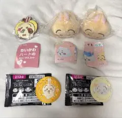 ちいかわ うさぎ ハートのラバーマスコット 刺繍缶バッジ 寝そべりぬいぐるみ2