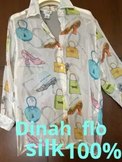 Dinah flo 上質silk100% ロングふわり羽織り