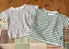 petit main ボーダーTシャツ 2枚セットのサムネイル