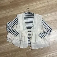 フリルベスト　しまむら　アイボリー最終値下げ