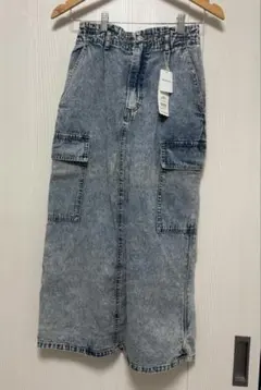 デニムスカート　ジャンスカ　スリット