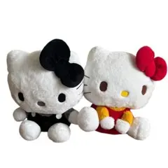 【ハローキティ モノクロドールGJ】 ぬいぐるみセット 約50cm