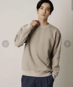 THE SHOP TK ベージュ トレーナー Lサイズのサムネイル