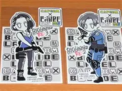 レオン&ジル デフォルメ バイオハザード ステッカー B-SIDE LABEL