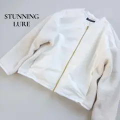 スタニングルアー　異素材切り替えボアジップアップジャケット　ブルゾン　ドッキング