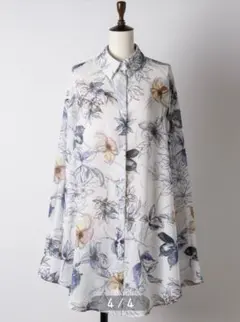 オリジナル柄vintageフラワープリントリラックスシャツのサムネイル