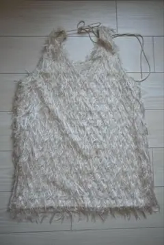 CLANE フリンジ ノースリーブ ベスト