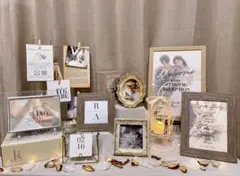 アンティークブラウン　ウェルカムスペース　まとめ売り　結婚式　装飾　セット