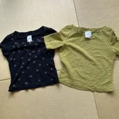 シビラ　黒と黄緑の半袖Tシャツ2点セットのサムネイル