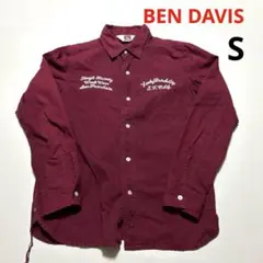 BEN DAVIS　ベンデイビス　ワークシャツ　両面刺繍　ロゴ 古着　美品