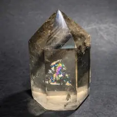 【幻影の山と極上虹】天然石 非加熱シトリン ファントム ポイント 53g1392のサムネイル