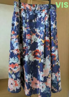 ViS ビス 花柄 フレアスカート Mサイズのサムネイル