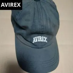 【匿名配送】AVIREX ベースボールキャップ　ブラック　グランジ系