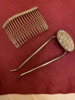 ゴールド ヘアコーム ヘアピン セット
